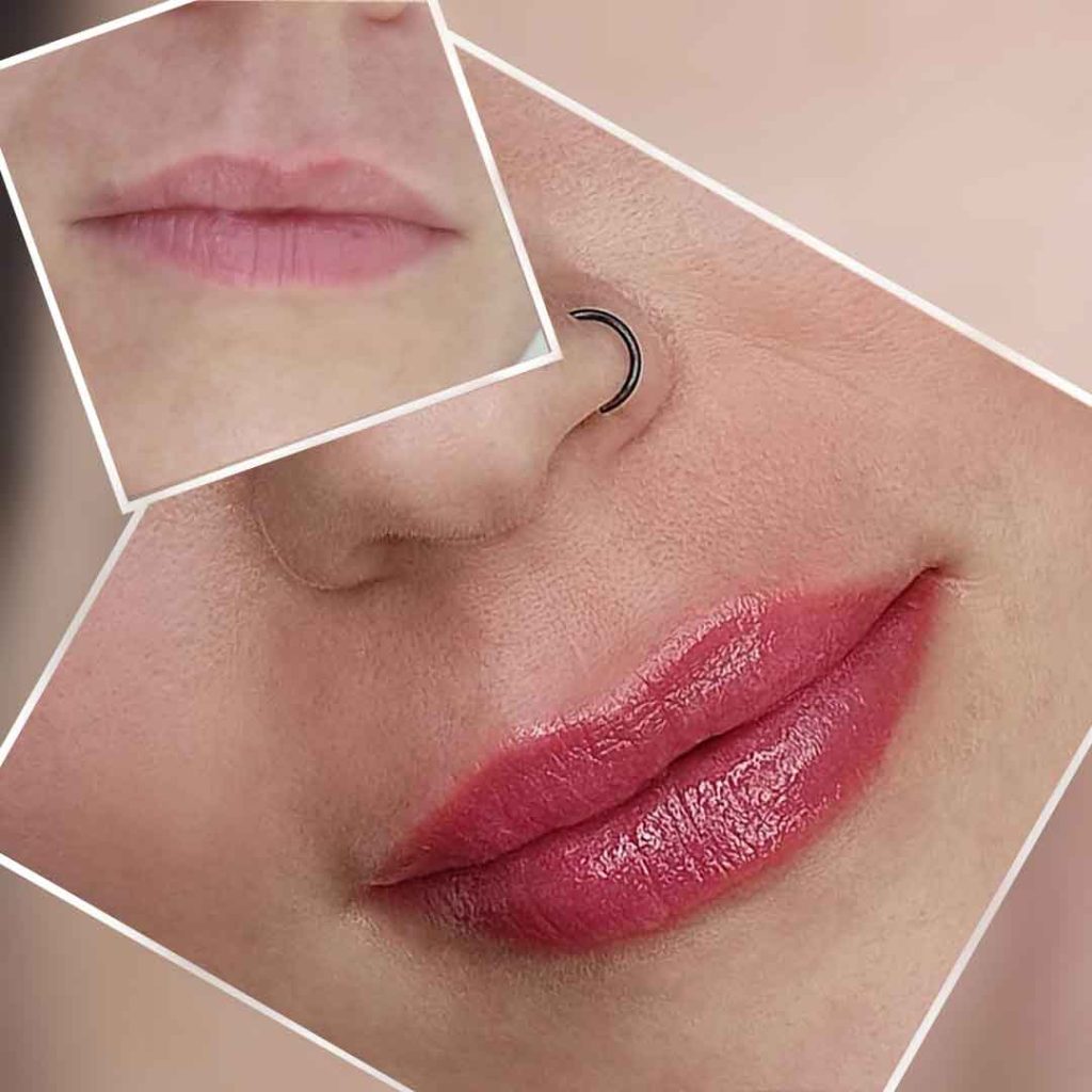 Lippenvollschattierung