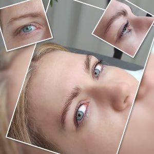 Wimpern und Augenbrauenlifting