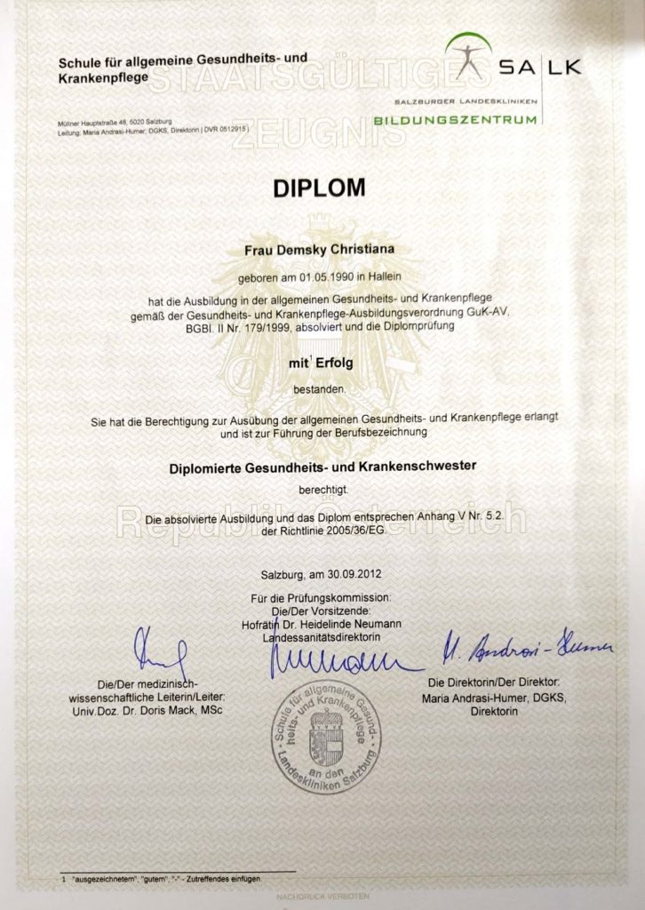 DGKS Zeugnis